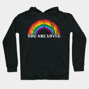 Colorful Rainbow Pride Flag Design Retro Apparel Hoodie